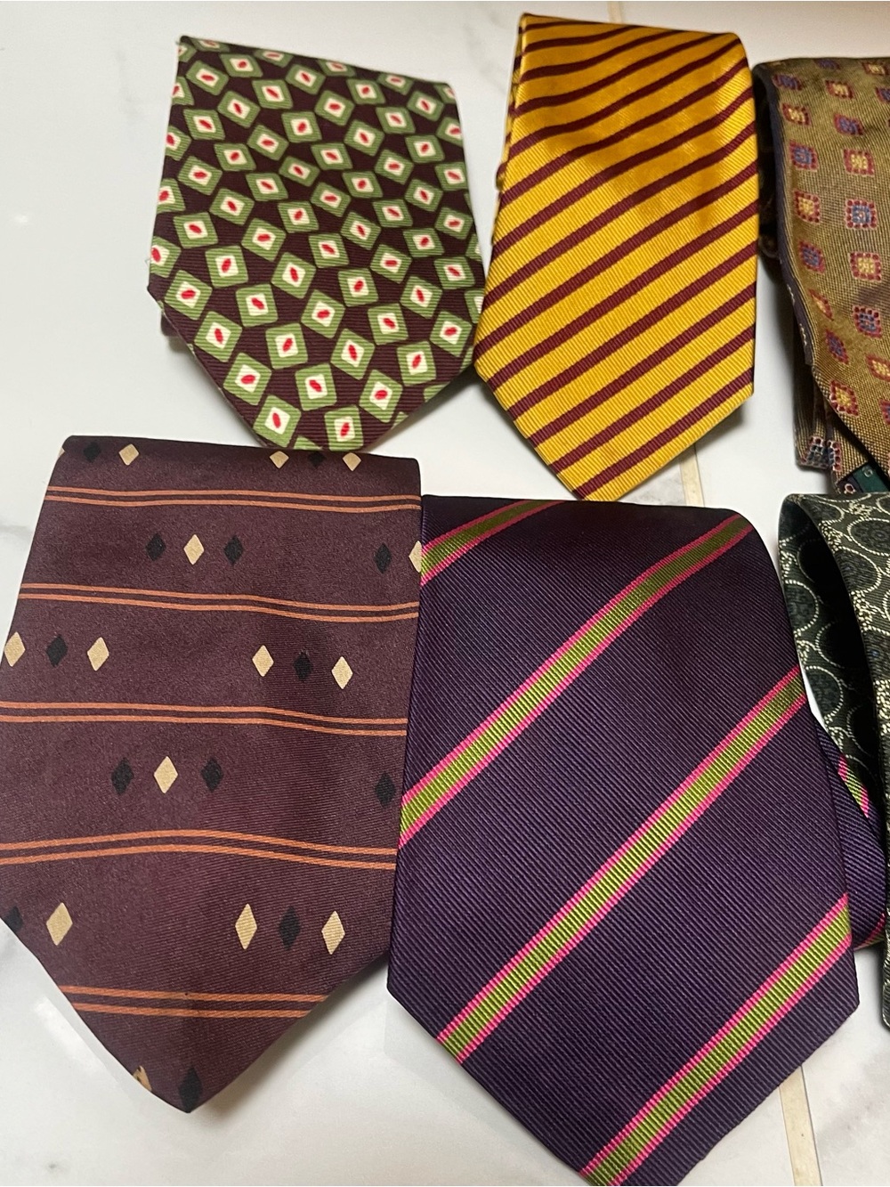 J Crew Bundle 8  Of 100% Silk Men’s Ties J Crew Made In USA - Picture 16 of 16